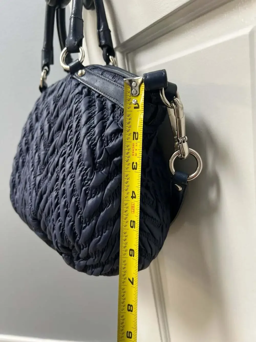 Coach 70th Anniversary Quilted Blue Leather Handbag No. H1176-18637